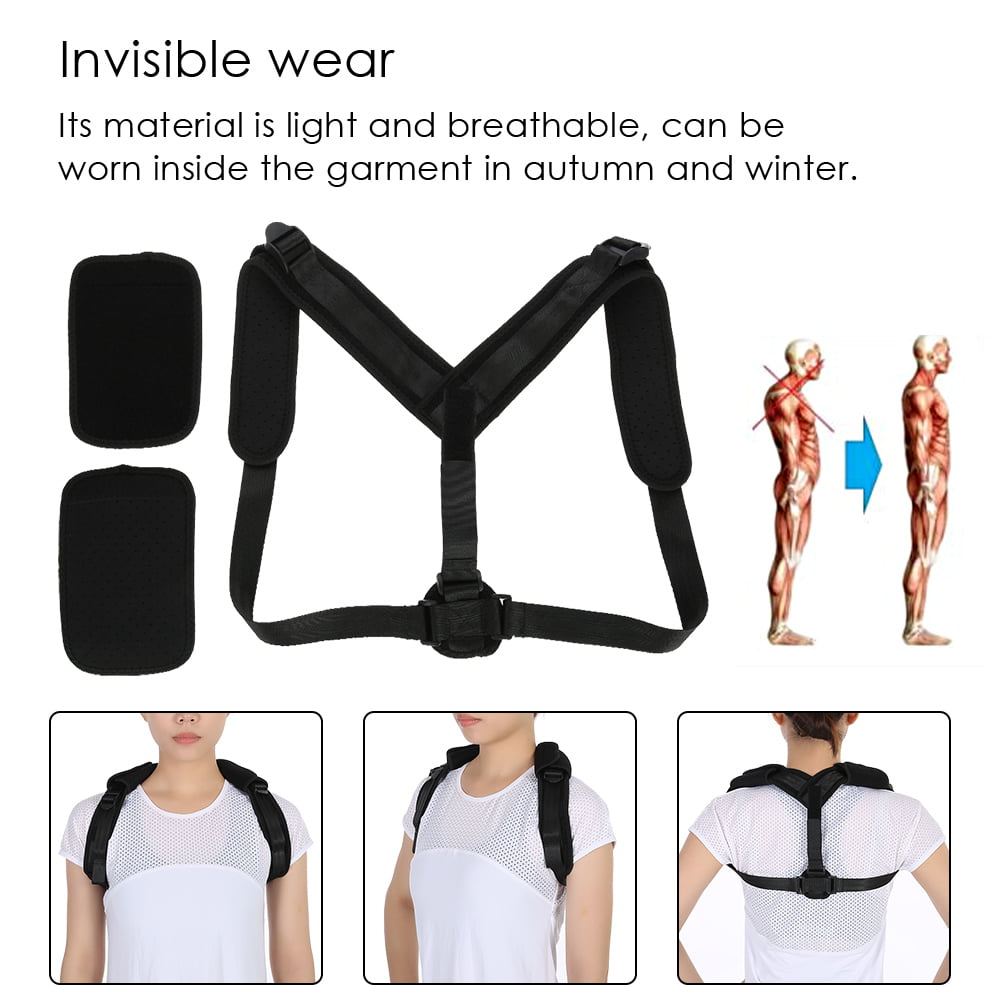 Adjustable Support Correction Back Lumbar Shoulder Brace Belt Posture Corrector 