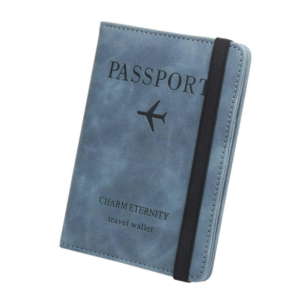Titular del pasaporte Salvador organizador de tarjeta de Bloqueo con ranuras para tarjetas de crédito Gris