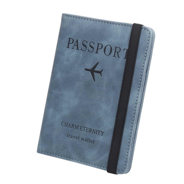 Titular del pasaporte Salvador organizador de tarjeta de Bloqueo con ranuras para tarjetas de crédito Gris