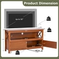 thumbnail image 3 of Costway 44" TV Stand Console Wooden Storage Cabinet Shelf Media Center Television Stand, 3 of 10