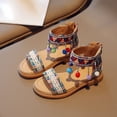 thumbnail image 5 of NOKIO Girls' Boho Sandals Girls' Summery Sandals Kids' Casual Sandals Girls' Beach Sandals Ethnic Style Girls' Sandals Baby Toddler Sandals Soft Soled Children's Sandals Children's Roman Sandals, 5 of 9