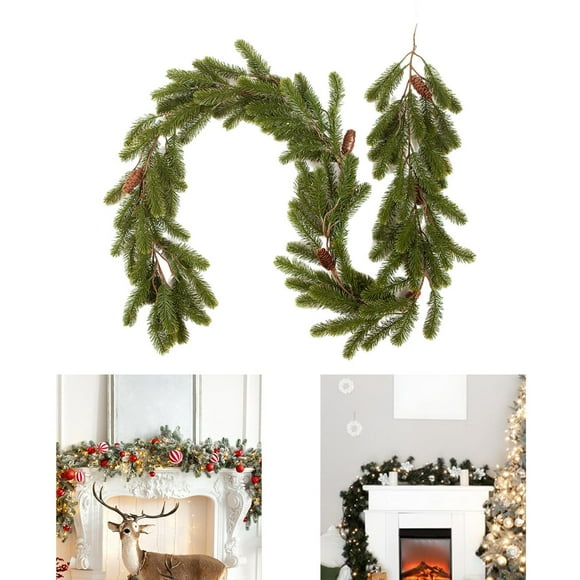 Guirnalda Navideña Soledad Artificial Verde 190 cm Estilo Rústico