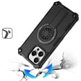 thumbnail image 2 of For iPhone 16 Pro Max 6.9 CD Texture Design Magnetic Car Mount Friendly HQ Hybrid - Black, 2 of 3