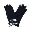 thumbnail image 2 of Women's Winter Thermal Gloves with Velvet Bow & Houndstooth Trim, 2 of 4
