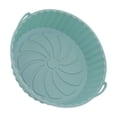 thumbnail image 4 of ZPSHYD 2 Plaques De Cuisson en Silicone pour Friteuse à Air – Plateau Rond Antiadhésif Domestique avec Protection Contre Les éclaboussures D'huile pour Un Nettoyage Facile.(Straight Body-Cyan), 4 of 14