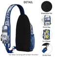 thumbnail image 3 of Watercolor Floral Pattern Sling Backpack with Artistic Botanical Design, Lightweight Durable Crossbody Daypack, Adjustable Strap, Multiple Compartments for Travel and Outdoor Use, 3 of 6