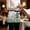 Pink, Green, White, variant on Pink Flamingo Waitress Apron with 3 Pockets, Summer Tropical Palm Leaves Burlap Server Aprons Waterproof Kitchen Restaurant Half Waist Apron for Men Women
