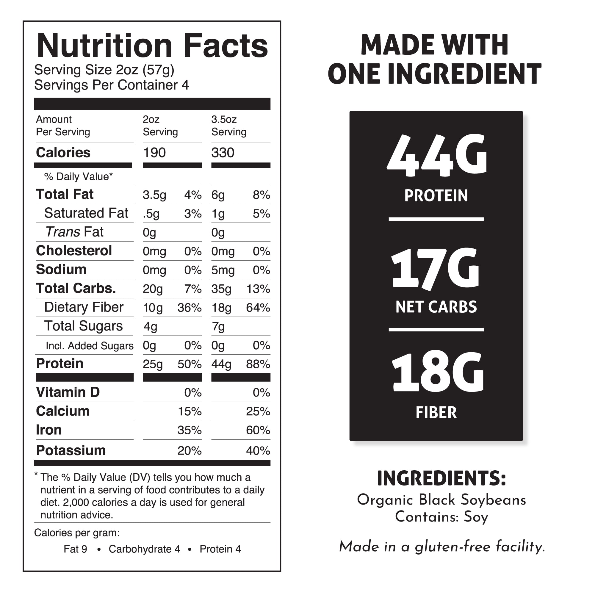 The Only Bean - Organic Black Bean Spaghetti Pasta - High Protein, Keto Friendly, Gluten-Free, Vegan, Non-GMO, Kosher, Low Carb, Plant-Based Bean Noodles - 8 oz (6 Pack)