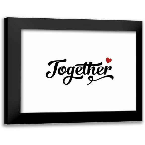 CAD Designs 14x12 Black Modern Framed Museum Art Print Titled - Better Together