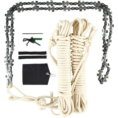 48 Inch High Reach Tree Limb Hand Rope Chain Saw Blades on Both Sides ...