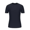thumbnail image 4 of Men's Crew Neck Short Sleeve Polyester T-Shirt Slim Fit Basic Casual Top Lightweight T-Shirt, 4 of 6