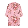 thumbnail image 5 of Chiffon Kimono Cardigans for Women, Floral Print Loose Open Front Kimono Cover ups for Ladies Summer Dressy Top Beige L, 5 of 5