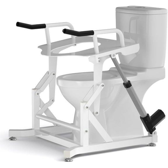 POCHAR Electric Toilet Seat Riser with Handles for Seniors and Disabled, Height Adjustable, Support up to 330lbs