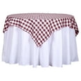 thumbnail image 6 of Efavormart 54" Square WHITE/BURGUNDY Checkered Wholesale Gingham Polyester Linen Picnic Restaurant Dinner Tablecloth, 6 of 11