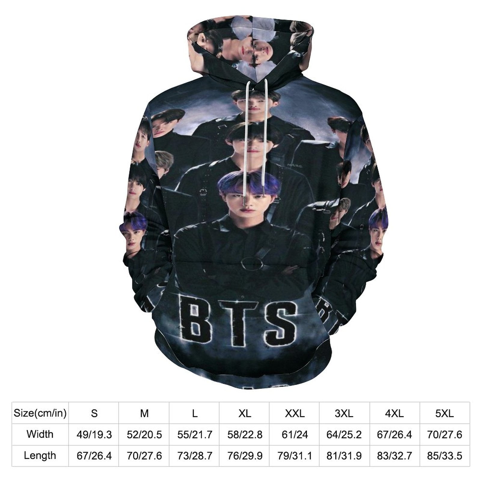 Capucha Amazon Bts Sudadera Women's K-Pop BTS Hoodie 3D Print