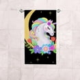 thumbnail image 6 of SKYSONIC Absorbent Face Bath Towels Set of 2 Pcs Moon with Unicorn and Flowers Fingertip Hand Towels for Bathroom Kitchen 30"x15", 6 of 6