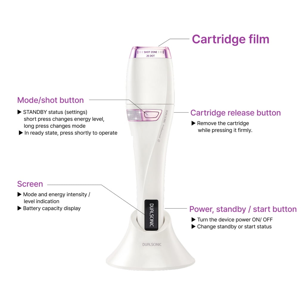 DUALSONIC Professional Alpha HIFU Beauty Device Body Set - Advanced Home Care Skin Lifting & Anti-Aging Device for Face and Body, Korea Skincare, Body care