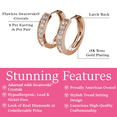 thumbnail image 3 of Cate & Chloe Lydia 18k Rose Gold Plated 16mm Hoop Earrings with Swarovski Crystals Gift for Women, 3 of 10