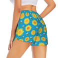 thumbnail image 3 of Goofa Bee Sunflower Printed Women 2 in 1 Running Shorts,Quick Dry Athletic Workout Shorts,High Waisted Athletic Shorts with Liner Pockets-Small, 3 of 9