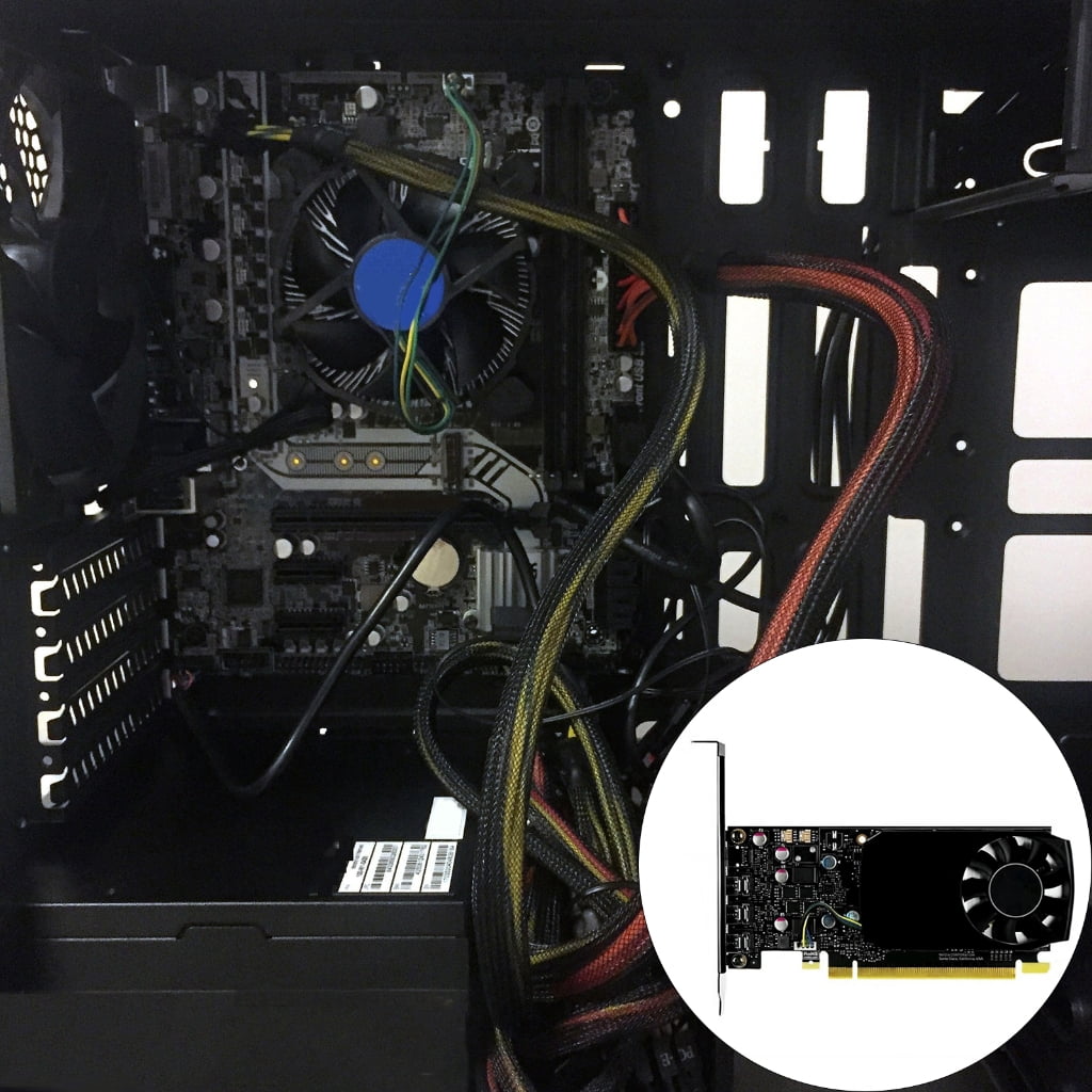 Graphics Card Up to 4 Monitors at 4K Resolution with 2GB GDDR5 Memory for Enhances Productivity in Multiple Task