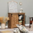 thumbnail image 4 of Alpha Joy 32'' Farmhouse Sliding Barn Door Cabinet Brown 54.78 lb, 4 of 6