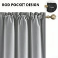 thumbnail image 4 of Grey Velvet Light Filtering Curtains(52 X 108）, Thermal Insulated Drapes for Bedroom & Living Room, Heavyweight Soundproof Rod Pocket Curtains, 2 Panels, 4 of 4