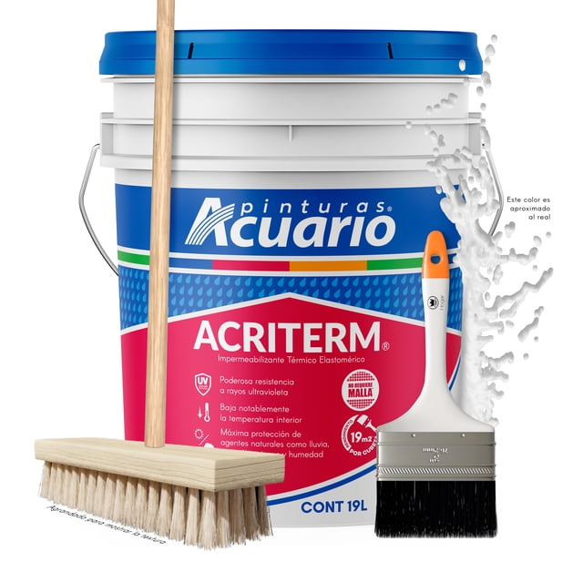 Impermeabilizante Acuario Acriterm 3 Años 19 Litros Blanco