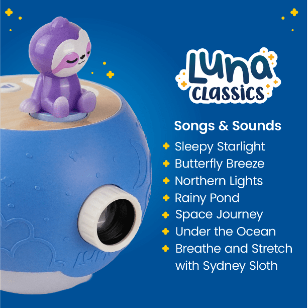 Luna StoryTime Sleepytime Sloth Character Cartridge - 7 Calming Audio-Visual Scenes with Relaxing Music & Nature Sounds | Screen-Free Bedtime Routine for Kids Ages 2-5