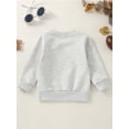 thumbnail image 3 of Bagilaanoe Toddler Baby Girl Boy Oversized Sweatshirt Long Sleeve Rugby Letter Print Pullover 6M 12M 18M 24M 3T 4T Kids Fall Loose Tee Tops, 3 of 9