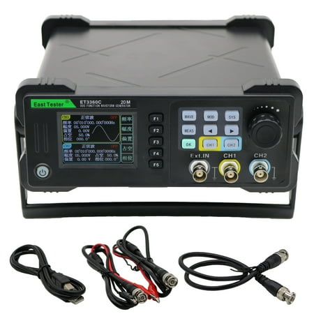 

Docooler 2.4Inch TFT LCD Display Dual Channel Function Arbitrary Waveform Generator 200MSaS Sampling Rate 13 Bit Vertical Resolution 8k Storage Depth Signal Source Frequency Meter