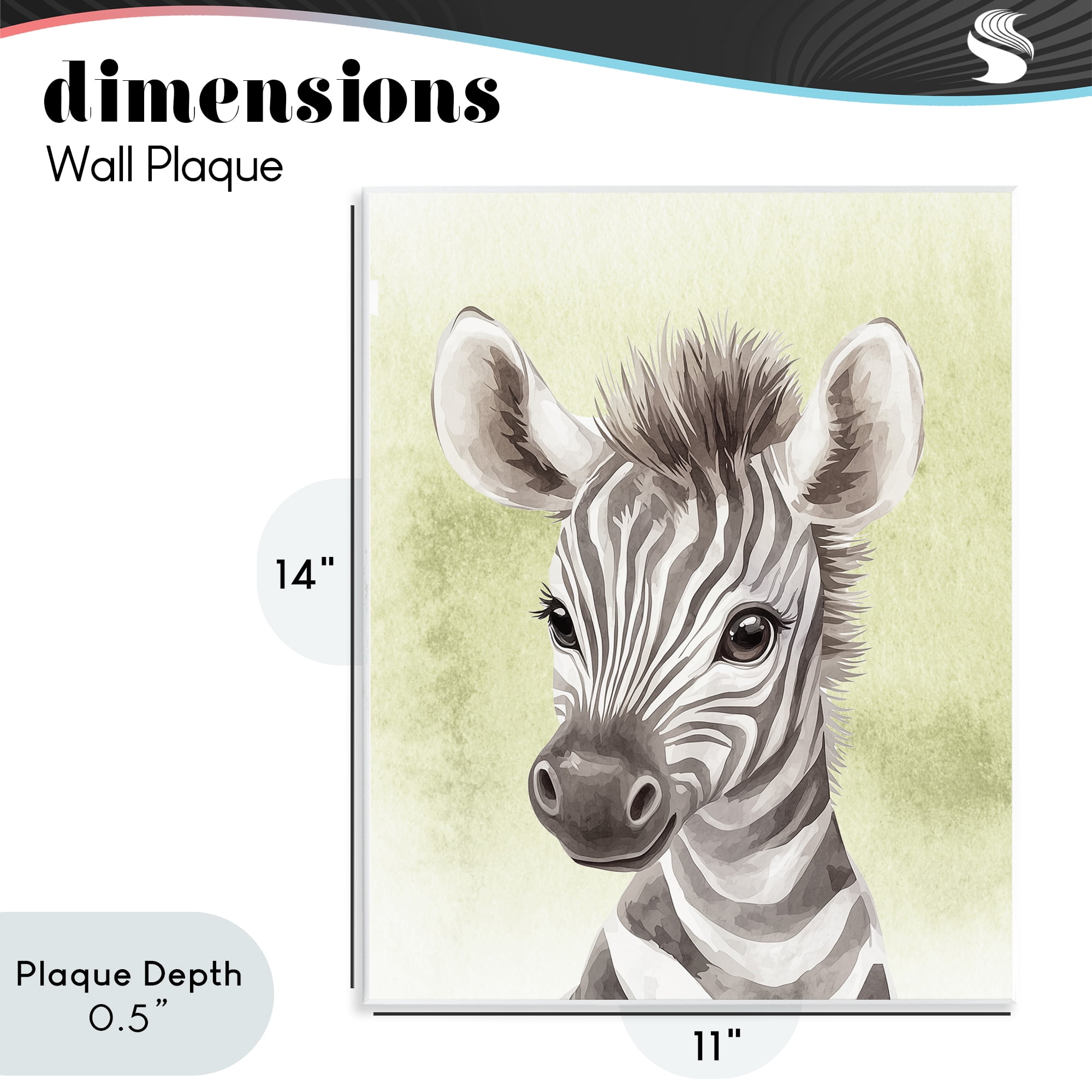 Stupell Industries Jungle Friends Baby Zebra Wall Plaque Art, design by Christine Simpson Art