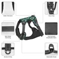 thumbnail image 3 of Vsdgher Peacock'S Tail Pattern Dog Harness,No Pull Pet Harness with Soft Padded Handle,Adjustable Reflective Vest with 2 Buckles,4 Slide Buckles,S-XL Large, 3 of 5