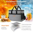 thumbnail image 4 of Lifewit Cooler Bag 30L Collapsible and Insulated Large Lunch Bag Leakproof Soft Cooler Portable Tote for Camping/BBQ/Family Outdoor Activities, Gray, 4 of 8