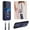 Blue, variant on Allytechgroup Samsung Galaxy S22 Plus Case with Cards Holder, Crossbody Shoulder Strap Ring Holder Kicsktand Bumper Shockproof Slim Fit Wallet Case Cover for Samsung Galaxy S22 Plus, Black