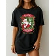 thumbnail image 2 of Santa’s Favorite Teacher T-Shirt Cute Christmas Teacher Shirt A+ Apple Chalkboard Holiday Gift for Educators Women Men Kids, 2 of 5