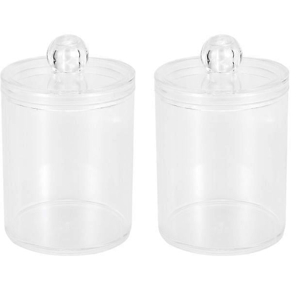 Qtip cotton swab holder dispenser, cotton swab apothecary jar with lid for bathroom container storage organization B