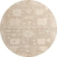 thumbnail image 1 of Ahgly Company Machine Washable Indoor Round Abstract Deep Peach Orange Area Rugs, 4' Round, 1 of 7