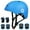 Blue, variant on XJD Kids Bike Helmet Toddler Helmet for Kids,Multi-Sport Protective Gear Set for 3-5-8 Years Boys Girls Child Cycling Helmet with Knee Pads Elbow Pads Wrist Guards