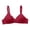 Wine, variant on Gymayou Soft Cotton Wire-Free Bra for Middle-Aged Elderly Women Seamless Full Coverage Wireless Everyday Brassiere with Adjustable Straps Beige L