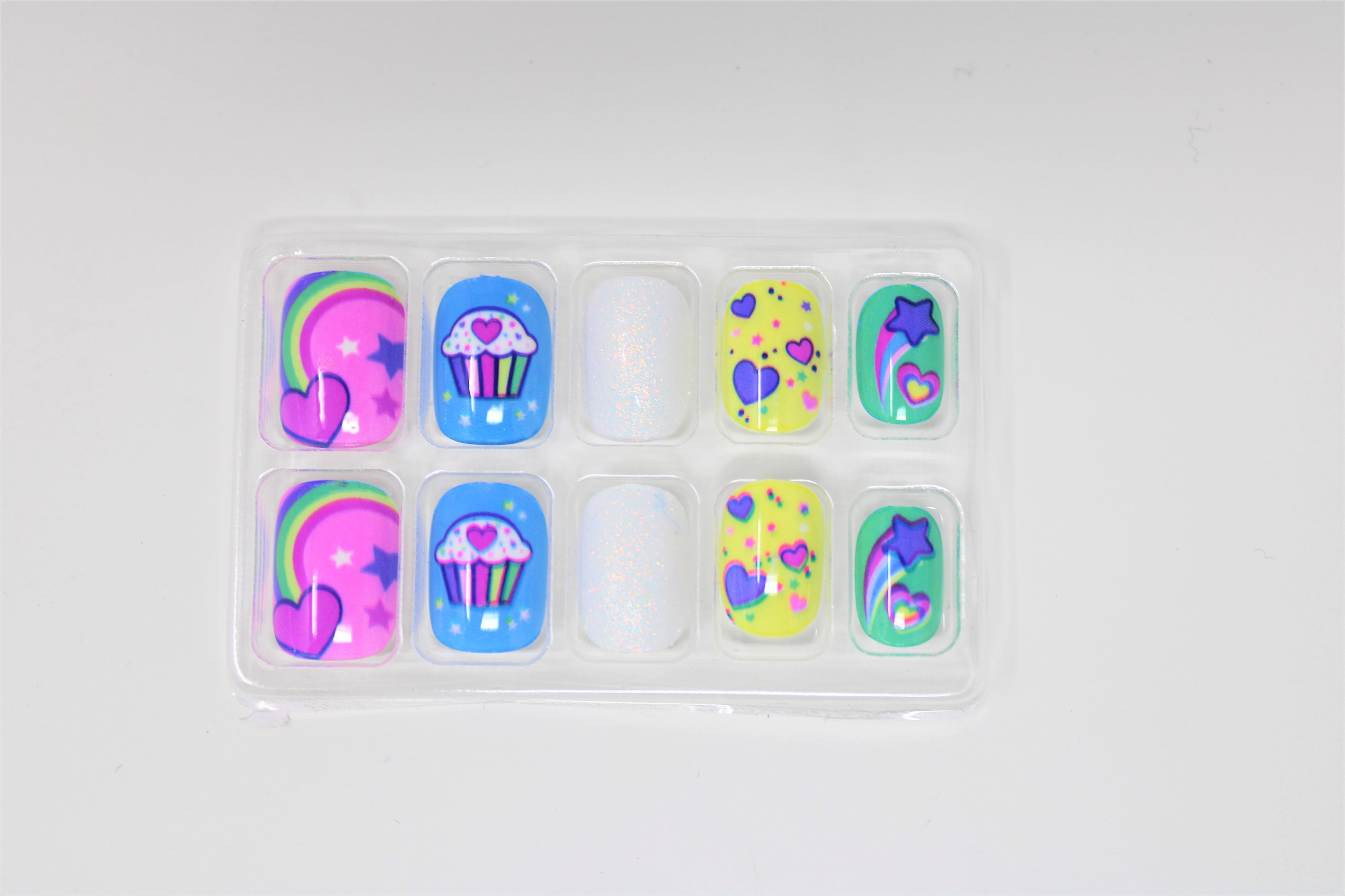 (2 pack) Faux Nails 10 piece set, Mutli Designs, 4 Pack, Simply Sweet