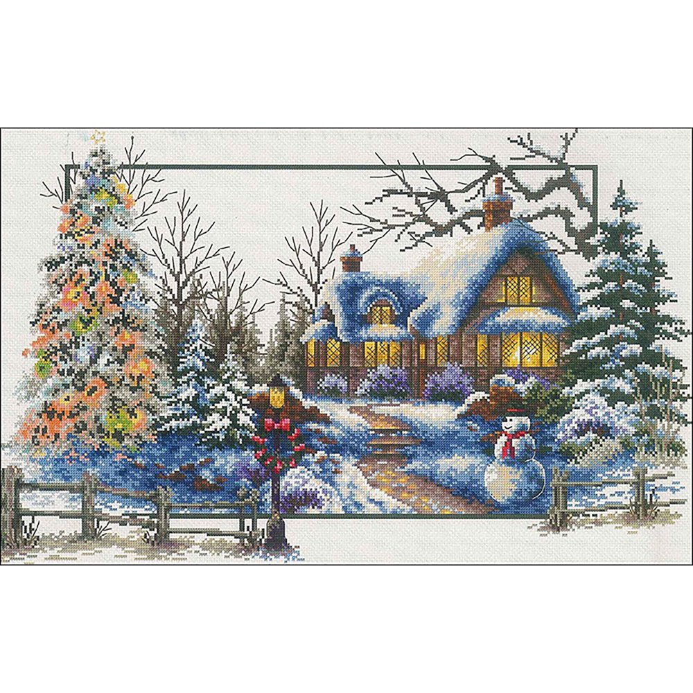 Needleart World No Count Printed Cross Stitch Kit 24"X16.5"Winter