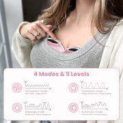MomMed S33 Hands-Free Wearable Breat Pump with Night Light,Electric Breast Pump with Case, Ultra-Quiet in-Bra Pump,One-Tap Pause, Night Light