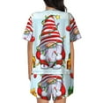 thumbnail image 3 of Naloa Funny Christmas Gnome Women's Short-Sleeved Pajama Set, Loungewear, Summer pajamas, Breathable Cozy - X-Large, 3 of 9