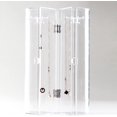 thumbnail image 3 of Soporte giratorio tubular de acrílico para almacenamiento de joyas, organizador giratorio, 24 ganchos para vestir, sostiene collares, pulseras, transparente, 3 of 5