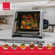 Ronco 12LB Rotisserie Oven with Rotisserie Spit and Multi-Purpose Basket