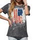 thumbnail image 4 of Blusa holgada de manga corta con cuello redondo y estampado a la moda para mujer Pompotops  hfajkhk130317, 4 of 7