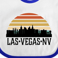thumbnail image 4 of Inktastic Las Vegas Nevada Skyline Retro Boys or Girls Baby Bib, 4 of 4