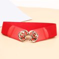 thumbnail image 5 of Prolriy Belts for Women Ladies Fashion Atmosphere Wide Belt Decorative Elastic Girdle Versatile Waist Belt Womens Belt Red, 5 of 5