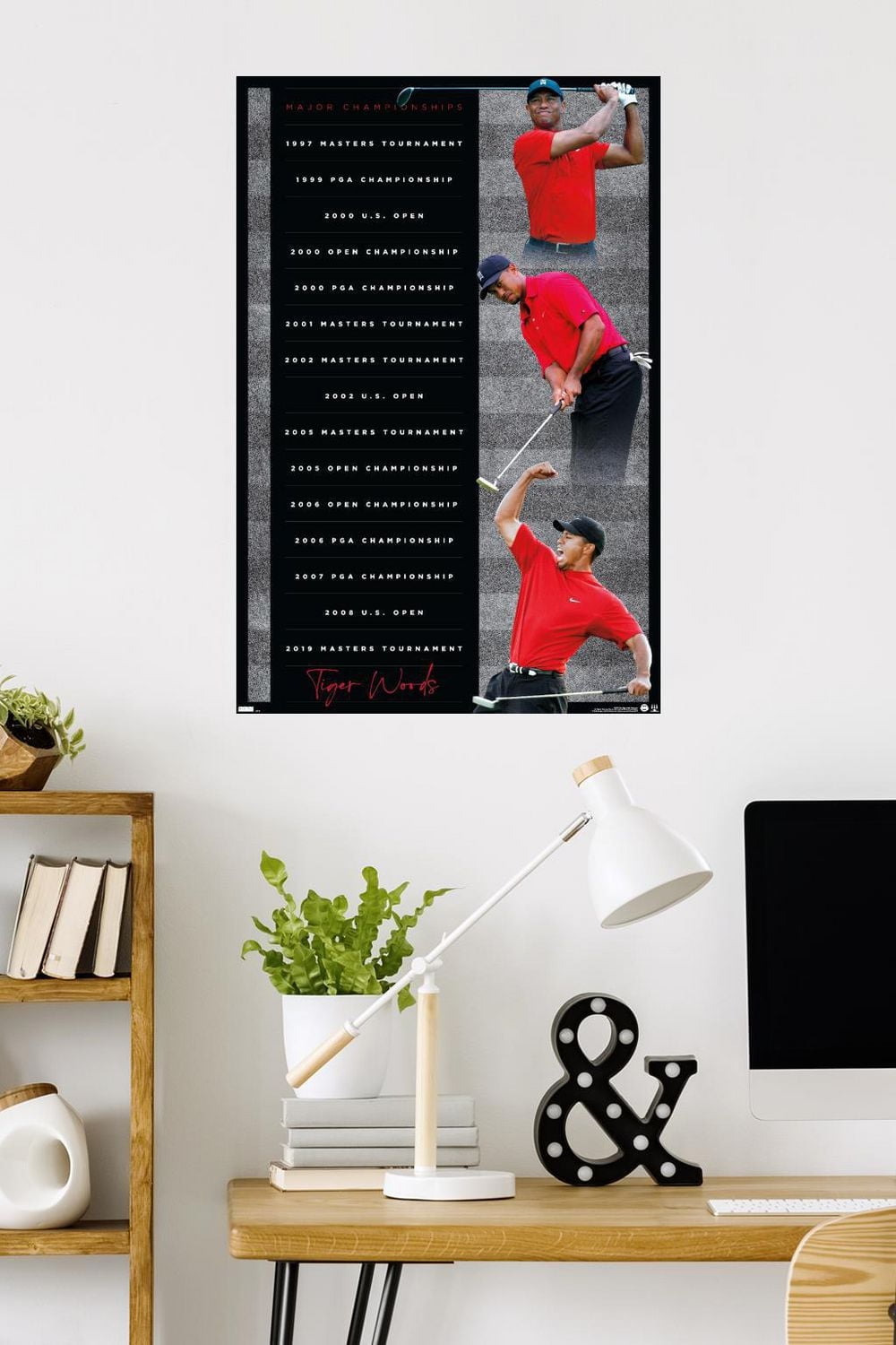 Tiger Woods - Majors Wall Poster, 22.375" x 34"