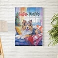 thumbnail image 2 of Watercolor Hello Winter Shetland Sheepdog Chill Christmas Welcome Vertical Matte Canvas Poster Sheltie Dog Lover Gifts Wall Art Home Decor - 00016, 2 of 5